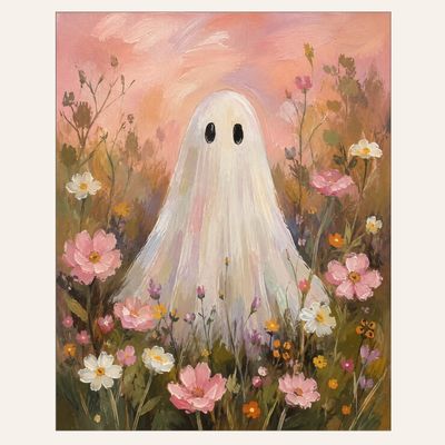 Paint &amp; Sip “Ghost in the Flowers”  Wed Oct 14 2:00-4:00pm