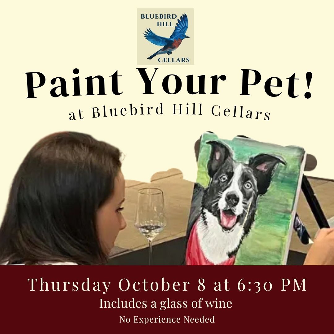 Paint Your Pet at Bluebird Hill Cellars
