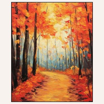 Paint &amp; Sip “Monet Autumn Forest Path” Wed Nov 11 2:00-4:00pm