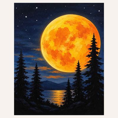 Paint &amp; Sip “Full Harvest Moon” Thurs Nov 12 6:00-8:00pm