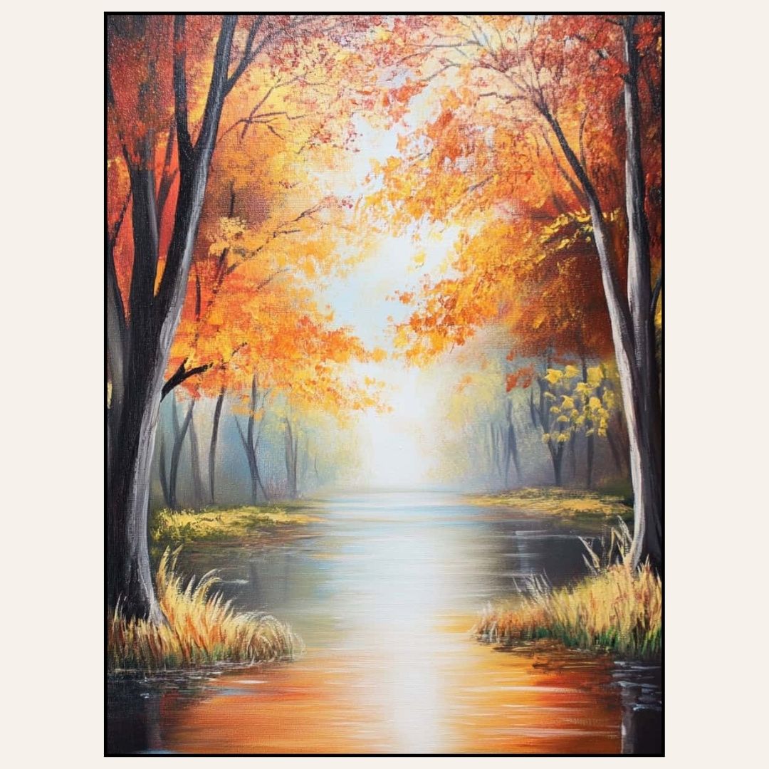 Paint &amp; Sip “Autumn Lake” Wed Nov 18 2:00-4:00pm