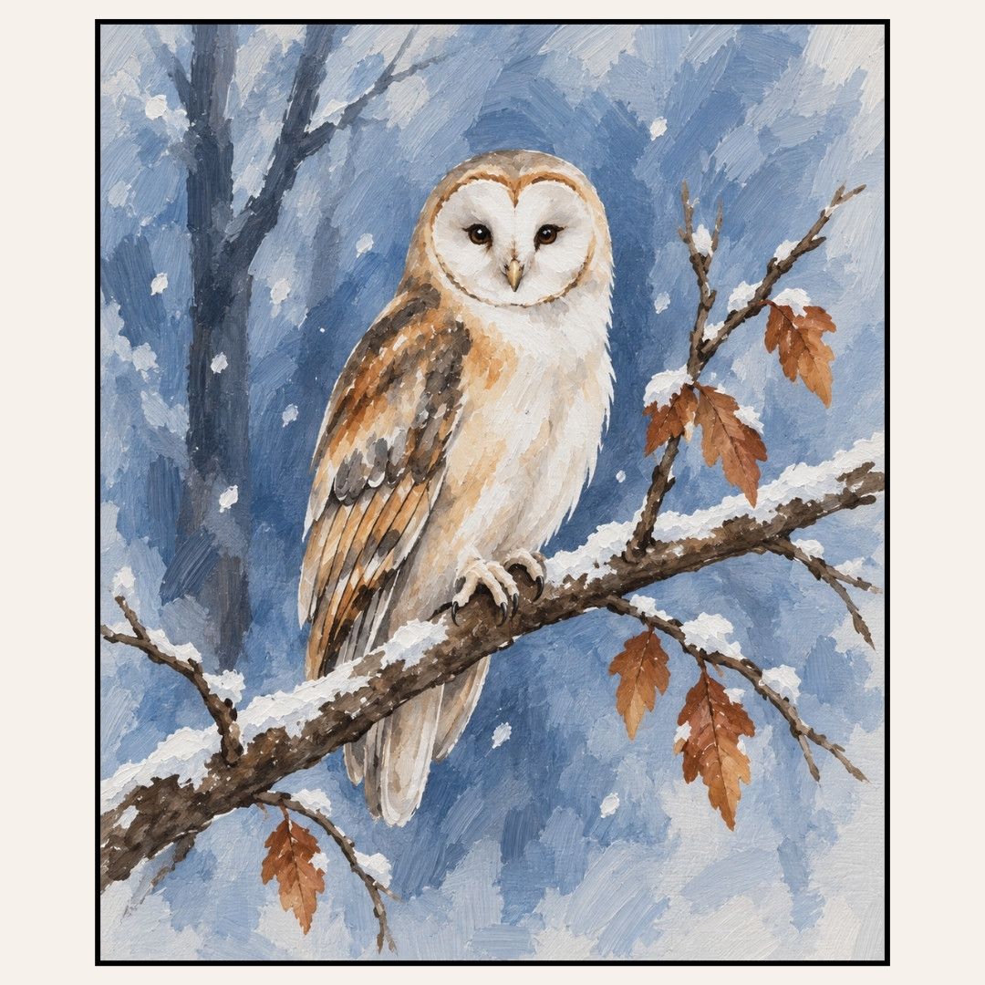Paint &amp; Sip “Snowy Barn Owl” Sat Nov 28 6:30-8:30pm