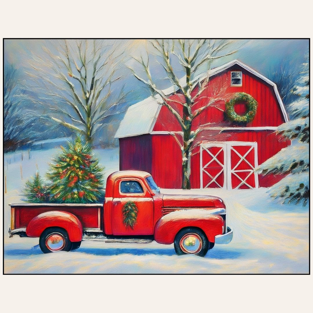 Paint &amp; Sip “Red Truck at the Barn” Sun Nov 29 2:00-4:00pm