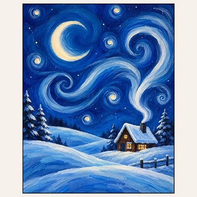 Paint &amp; Sip “Chimney Smoke Swirls” Wed Dec 2 2:00-4:00pm