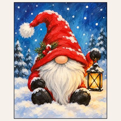 Paint &amp; Sip “Gnome with Lantern” Sat Dec 5 6:30-8:30pm