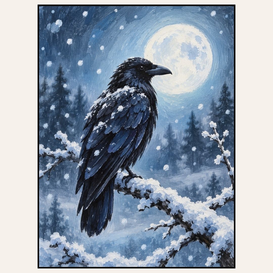 Paint &amp; Sip “Winter Raven” Thurs Dec 3 6:00-8:00pm