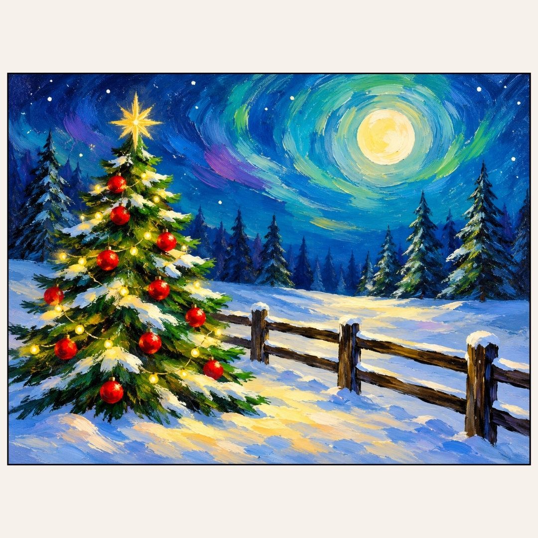 Paint &amp; Sip “Moonlit Christmas Tree” Wed Dec 9 2:00-4:00pm
