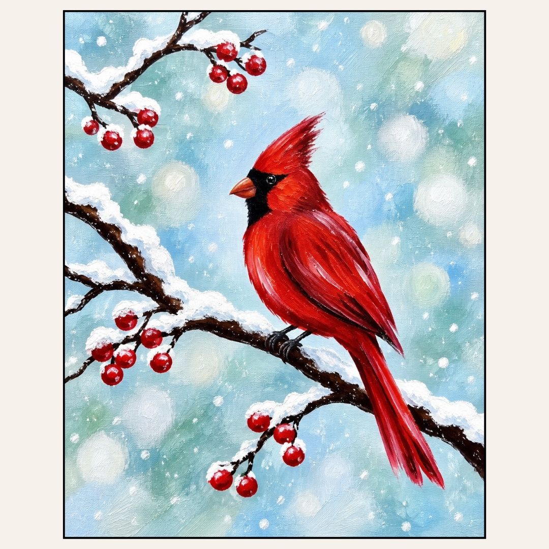 Paint &amp; Sip “Cardinal” Thurs Dec 10 2:00-4:00pm