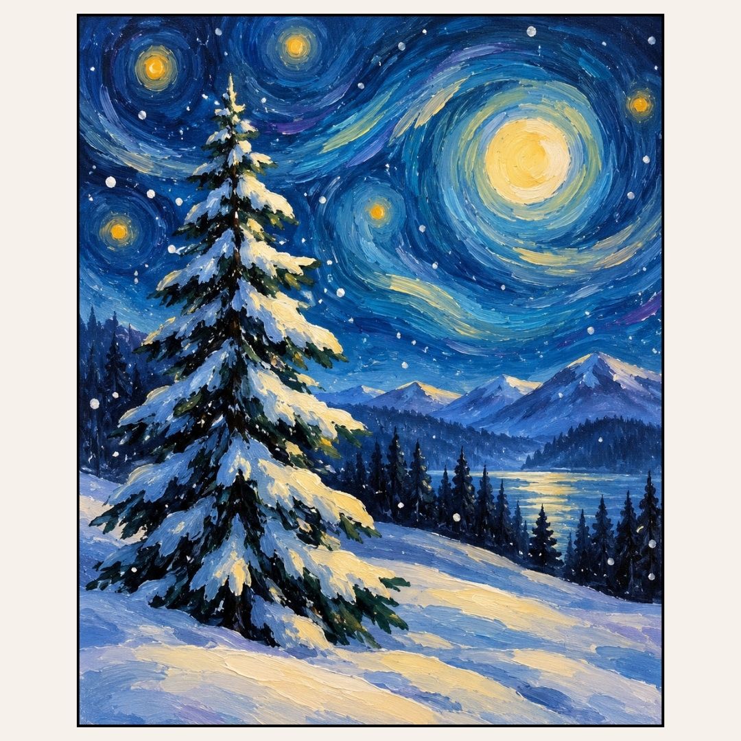 Paint &amp; Sip “Starry Winter Night” Thurs Dec 10 6:00-8:00pm