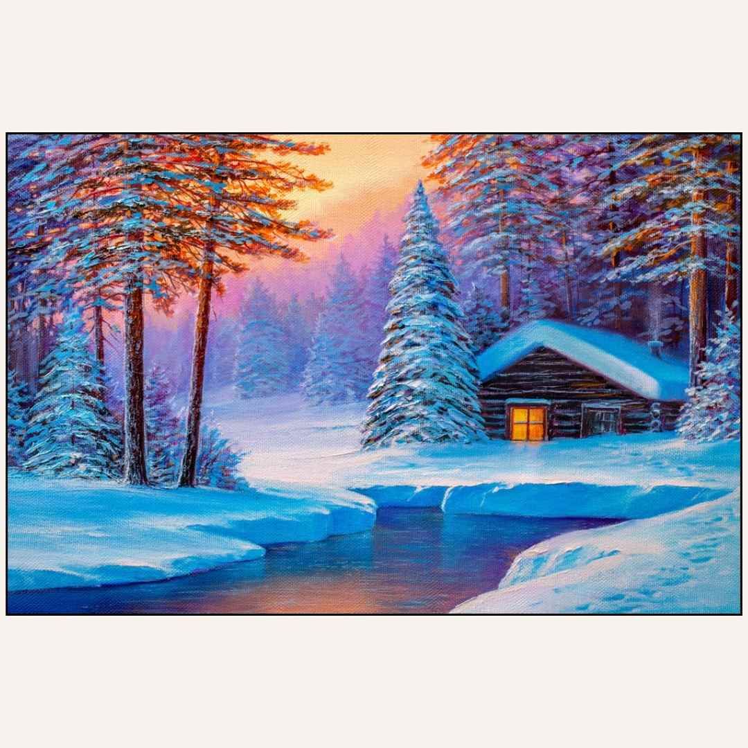 Paint &amp; Sip “Snowy Cabin” Sat Dec 26 2:00-4:00pm
