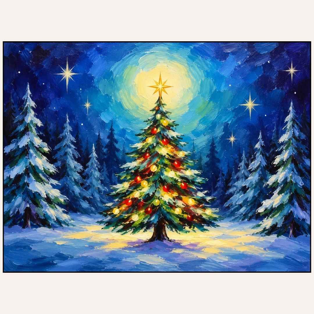 Paint &amp; Sip “Christmas Tree in the Forest” Sat Dec 19 6:30-8:30pm