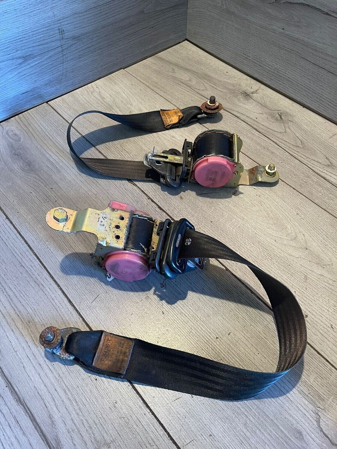 MAZDA MX5 EUNOS (MK1 1989 - 97) PAIR OF SEAT BELTS - BLACK