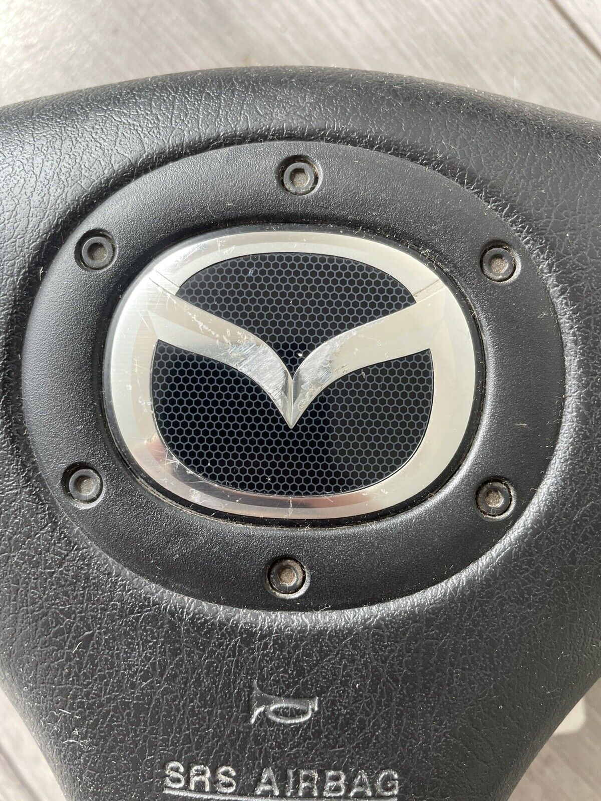 MAZDA MX5 MK2 MK2.5 (1998 - 2005) BLACK LEATHER NARDI 3 SPOKE STEERING WHEEL