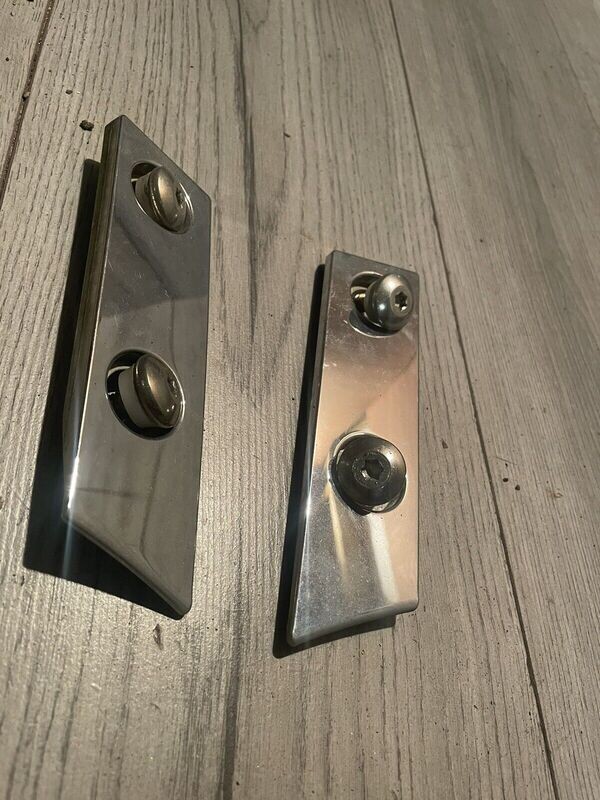 MAZDA MX5 MK3 REAR BOOT CHROME DECK Plates FRANKENSTEIN TRIMS BOLTS PAIR