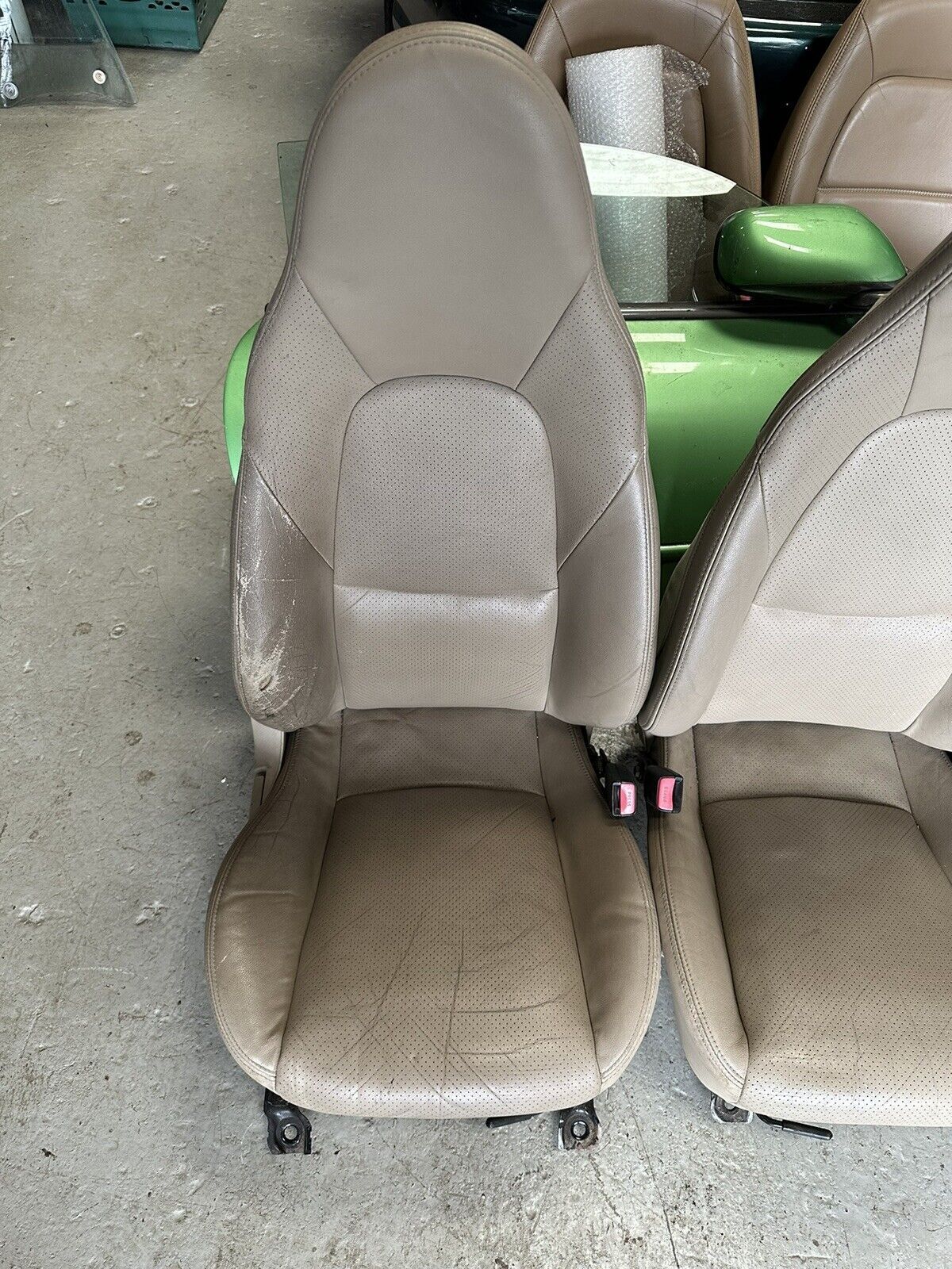 MAZDA MX5 MK2 MK2.5 Seat Pair Tan Tombstone no rails