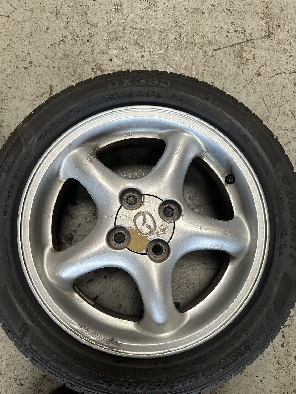 MAZDA MX5 / EUNOS - 4X100 15 X 6  5 SPOKE ALLOY WHEEL X1 OEM MK2 1