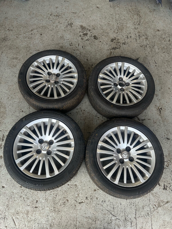 MAZDA MX5 / EUNOS  EUPHONIC 4X100 15 X 6  5 SPOKE ALLOY WHEELS + CENTER CAPS  OEM MK2 1