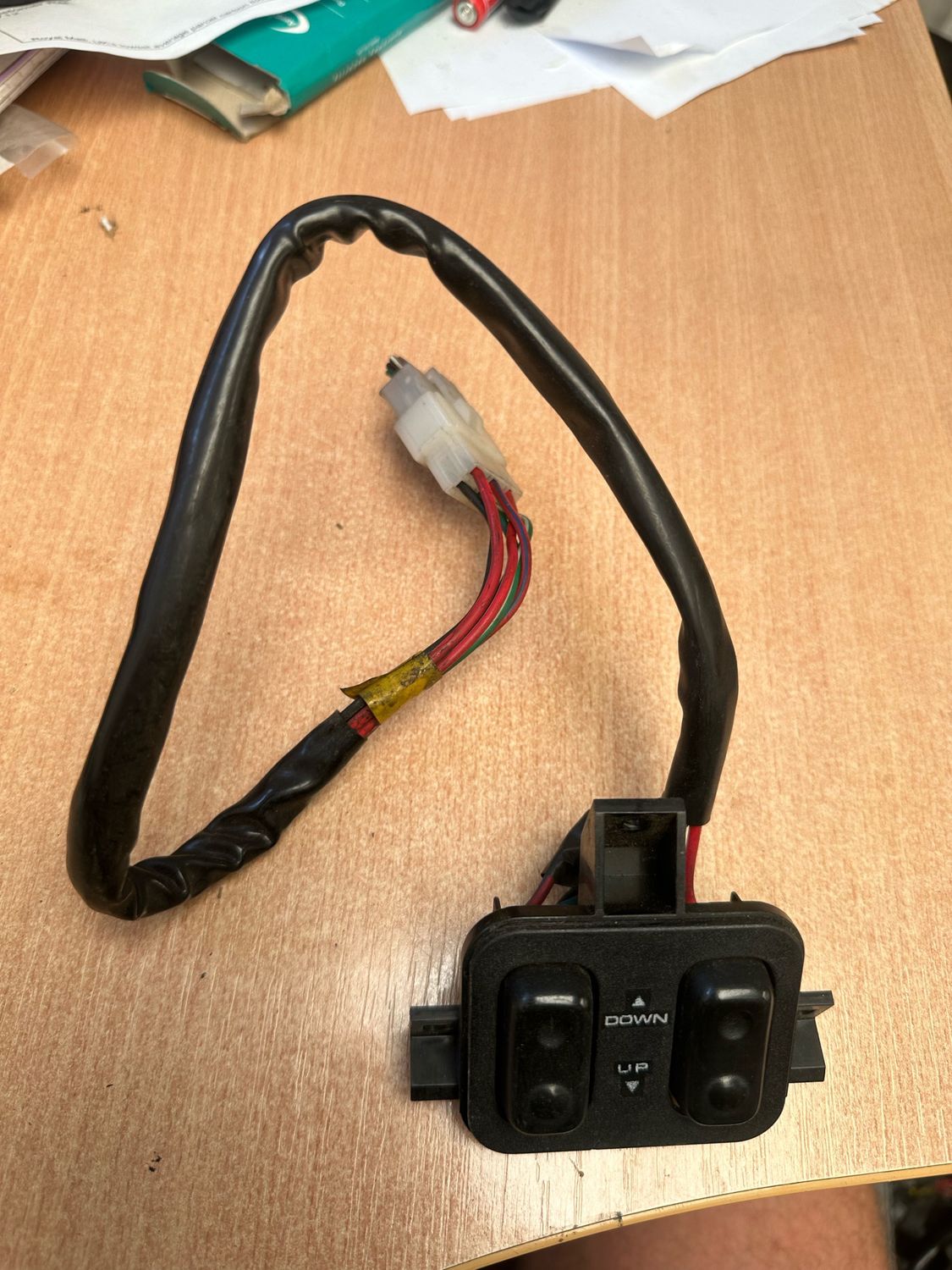 MAZDA MX5 WINDOW SWITCH - LONG WIRE - MK1 1989 to 1997 EUNOS 1990 91 92 93 94 95