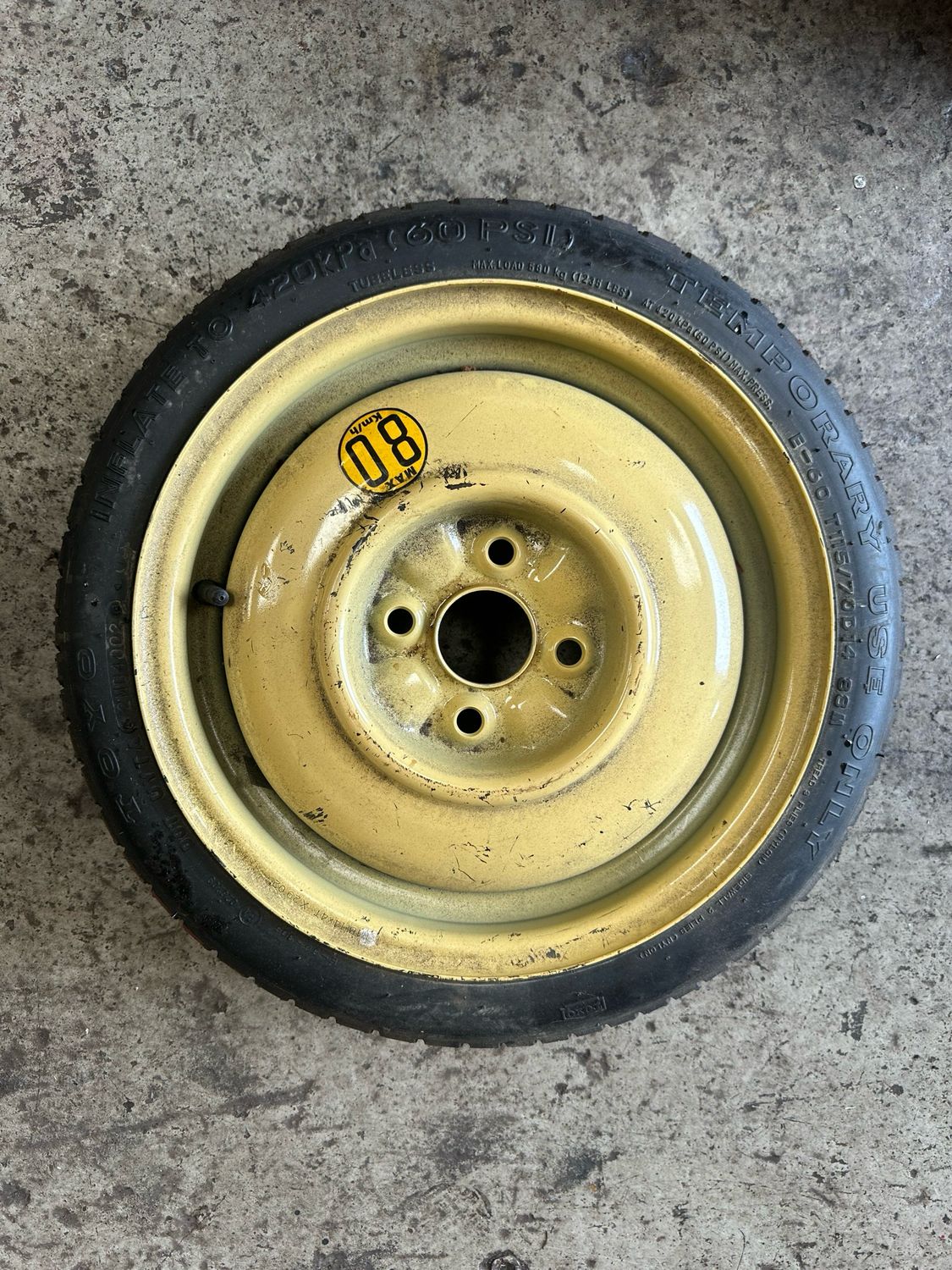 MX5 MK1 MK2 Space Saver Spare Wheel