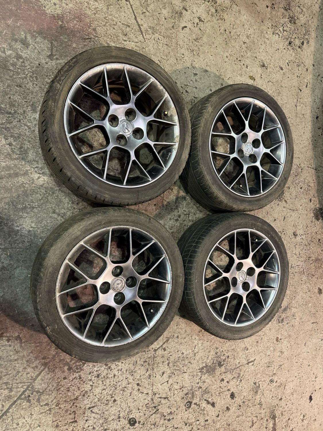 MAZDA MX5 ALLOY WHEELS - MK1 / MK2 - 16 x 6.5 - 4x100 - SET OF FOUR / EUPHONIC MAZDA MX5 ALLOY WHEELS - MK1 / MK2 - 16 x 6.5 - 4x100 - SET OF FOUR / EUPHONIC