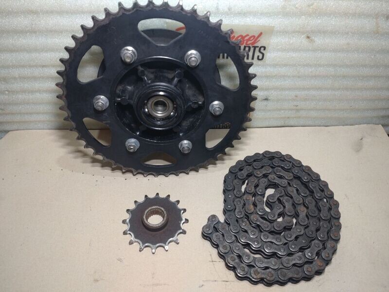 Kettenradträger Yamaha XJ 600 N S 4BRA +Kette +Ritzel