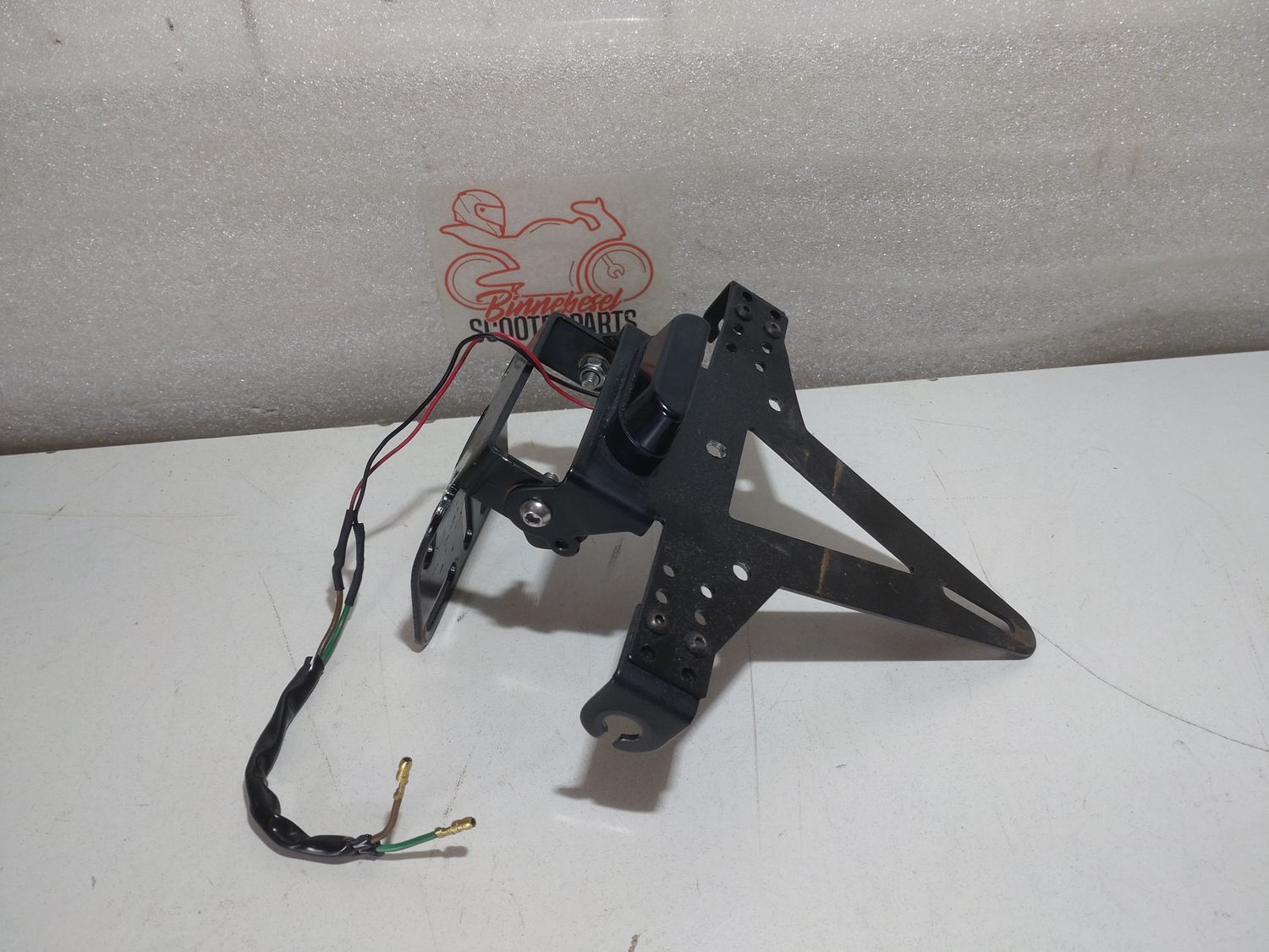 Kennzeichenhalter Universal Kurz +Blinkerhalter +LED Kennzeichenleuchte Honda CBR 125 R JC34 #3