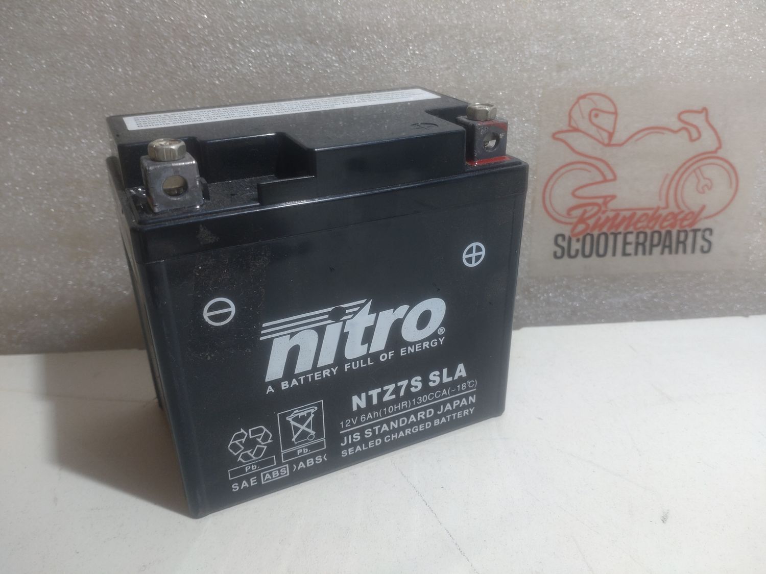 Batterie Nitro NTZ7S SLA 12V 6Ah Honda CBR 125 R JC34 #3 11x6,5x11cm
