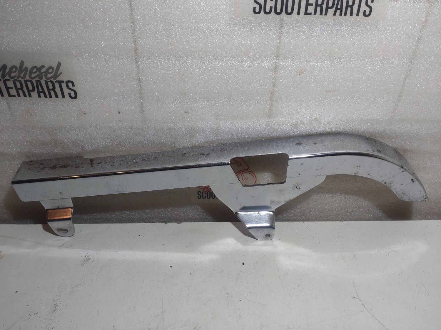 Verkleidung Kawasaki LTD 440 KZ440A Kettenschutz Metall Chrom Chain Guard