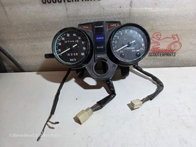 Tacho Kawasaki LTD 440 KZ440A #2 Instrumente Komplett +Halter +Drehzahlmesser +Indikatoranzeigen