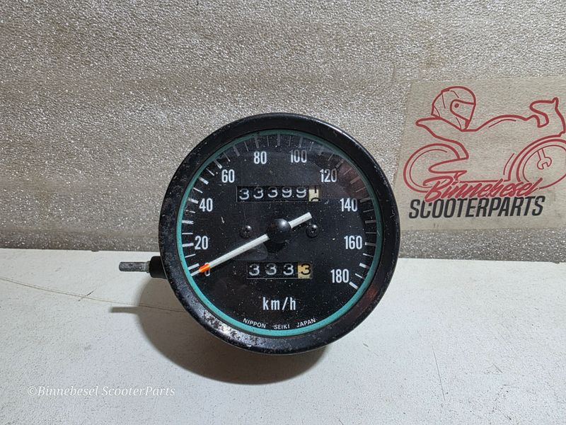 Tacho Kawasaki LTD 440 KZ440A #3 Instrument Einzeln (Rücksteller fehlt) Tacho Kawasaki LTD 440 KZ440A #3 Instrument Einzeln (Rücksteller fehlt)