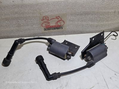 Zündspulen Kawasaki GPZ 500s EX500D Paar Komplett +Halter Tec KP03 +Kerzenstecker Nichiwa X05F0