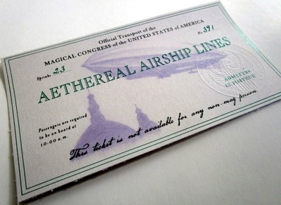 American Wizarding Government Airship Ticket