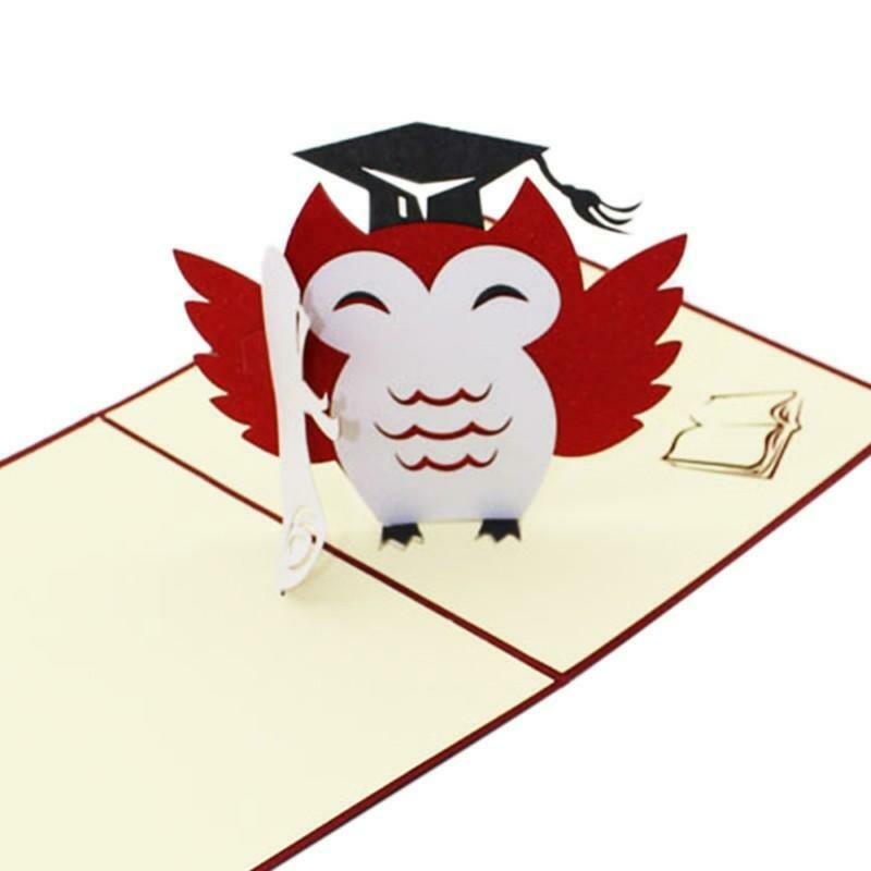 Pop Up Owl Graduation Card