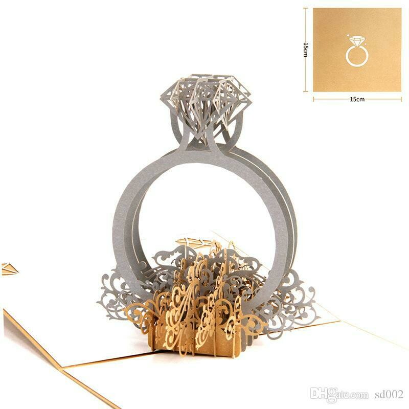Pop Up Engagement / Wedding Ring Card