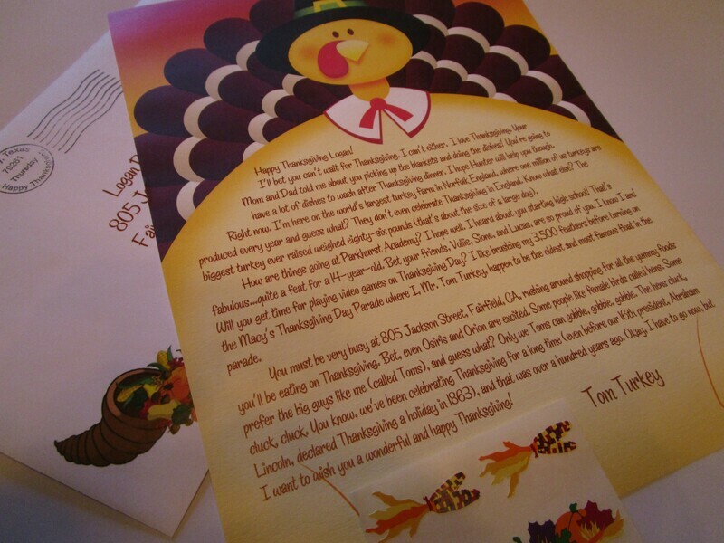 Letter from Tom Turkey