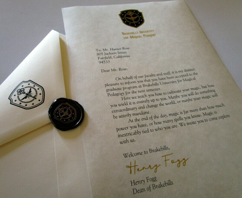 Magicians Brakebills Acceptance Letter