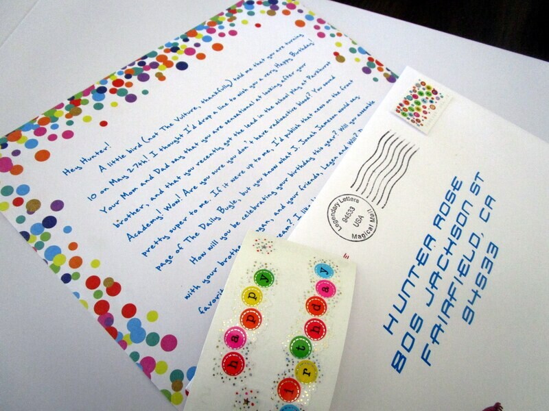 Birthday Letter from any Character
