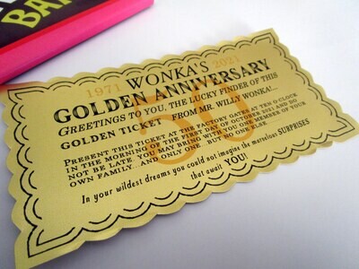 50th Anniversary Chocolate Factory Golden Ticket (classic)