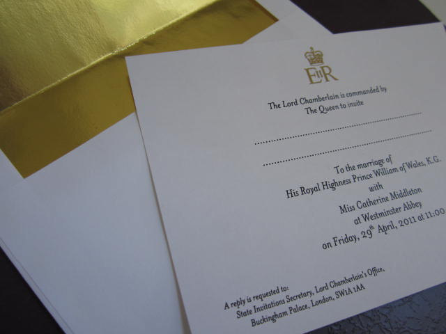 Royal Wedding Invitation Souvenir Reproduction