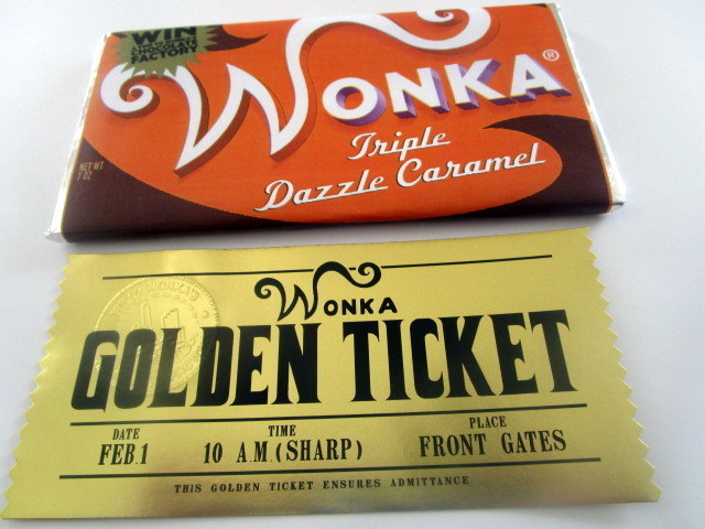 Modern Golden Ticket & Replica Bar Set