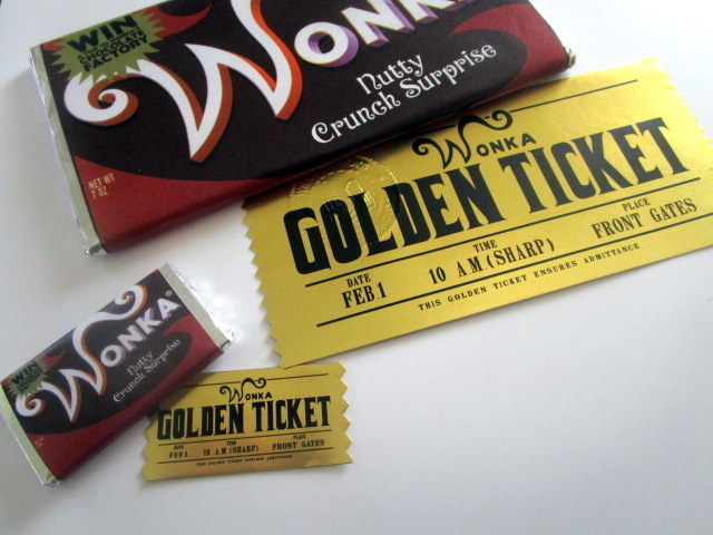 Willy Wonka Modern Golden Ticket Bar Set