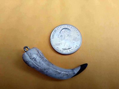 Mini Basilisk Fang Hand Sculpted Charm