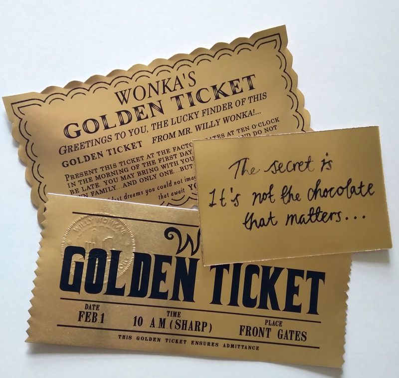 Chocolate Factory Golden Tickets (set of 3)
