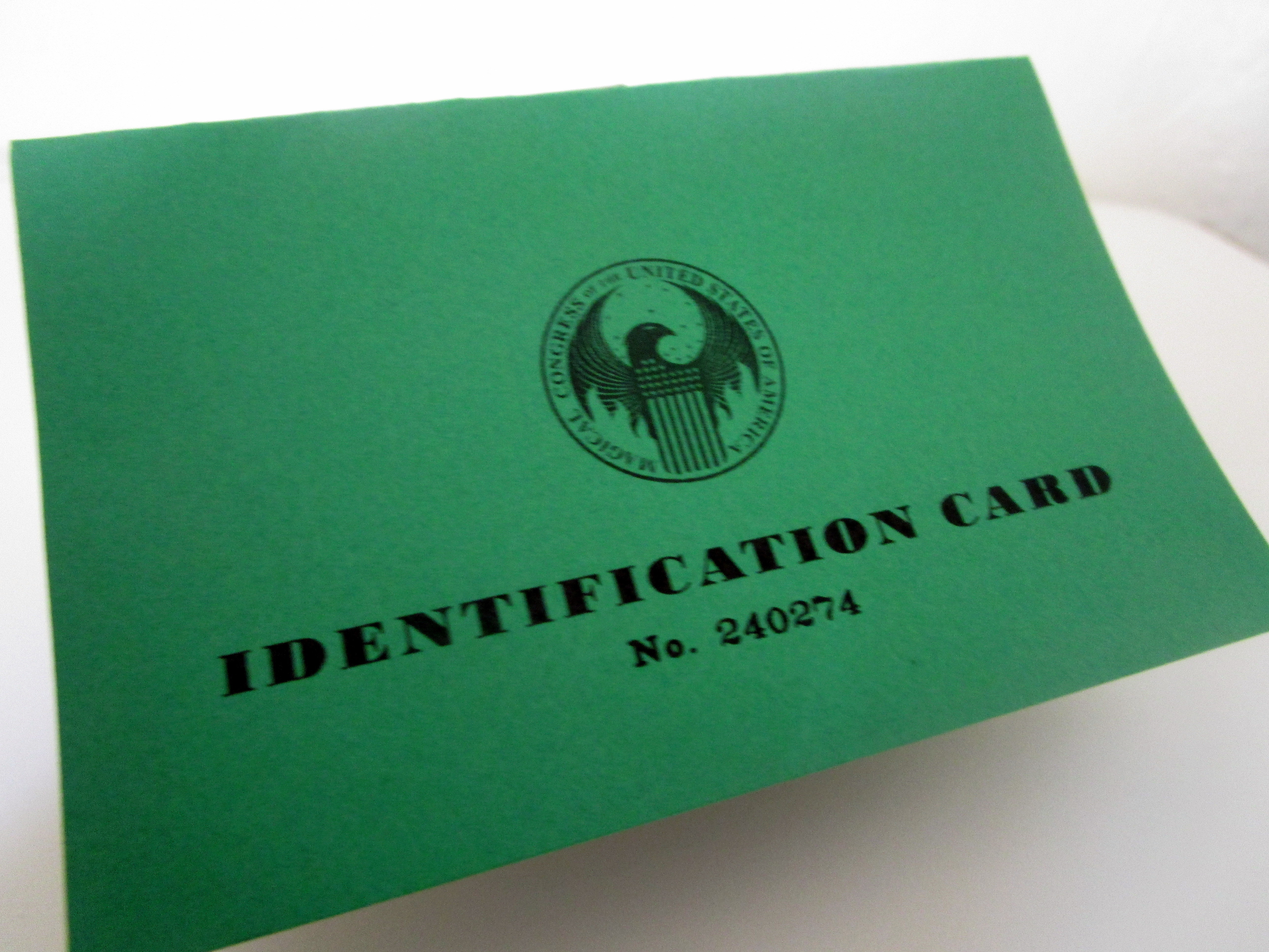 Printable Ministry Of Magic Id Card