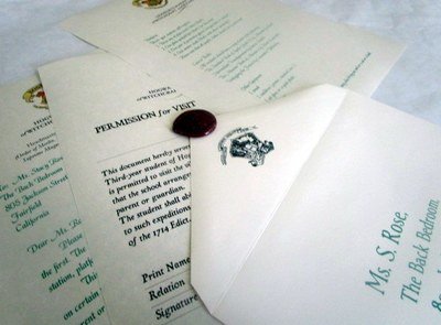 Wizarding School 3rd Year  Letter &amp; Permission Slip