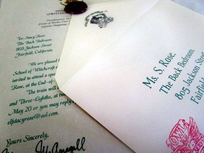 Wizarding Acceptance Letter Birthday Invitations 12 (British School)
