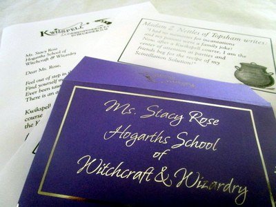 Correspondence School Letter & Purple Envelope