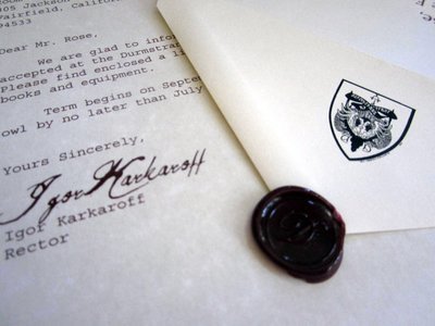 Wizarding Acceptance Letter (Scandinavian School)