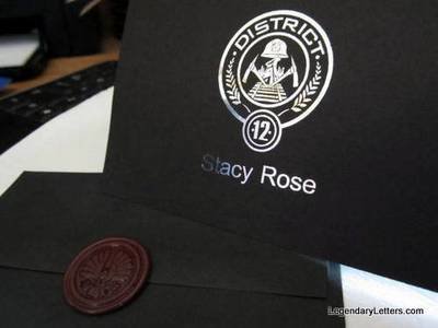 Starving Games District or Jay Notecards &amp; Wax Seals (10)