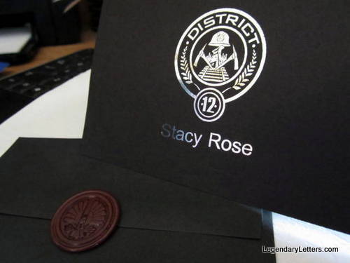 Starving Games District or Jay Notecards &amp; Wax Seals (10)